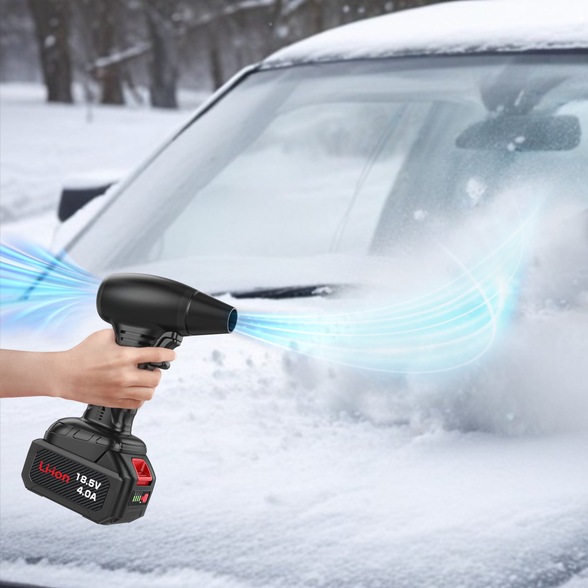 High Speed BLDC Motor Turbo Violent Fan Removable Battery Wind Pressure Effectively Removes Snow Water air Blower
