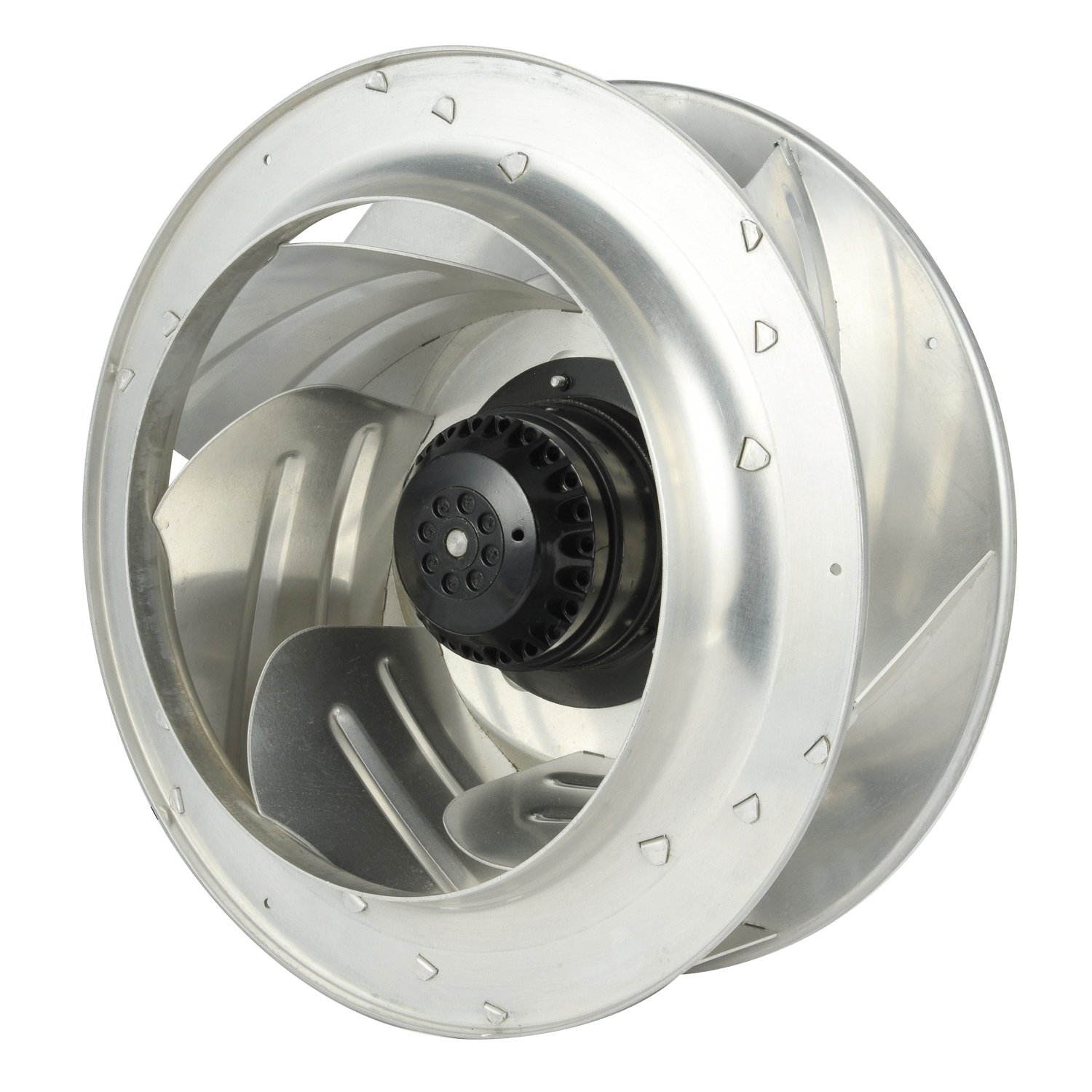 High Efficiency EC 280mm Aluminum Riveted Type Centrifugal Fan Backward Curved