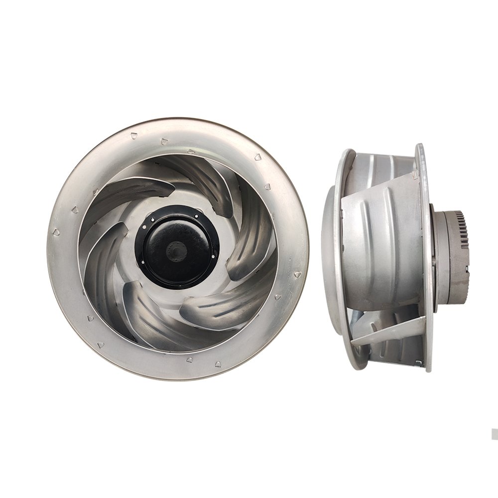High Efficiency EC 280mm Aluminum Riveted Type Centrifugal Fan Backward Curved