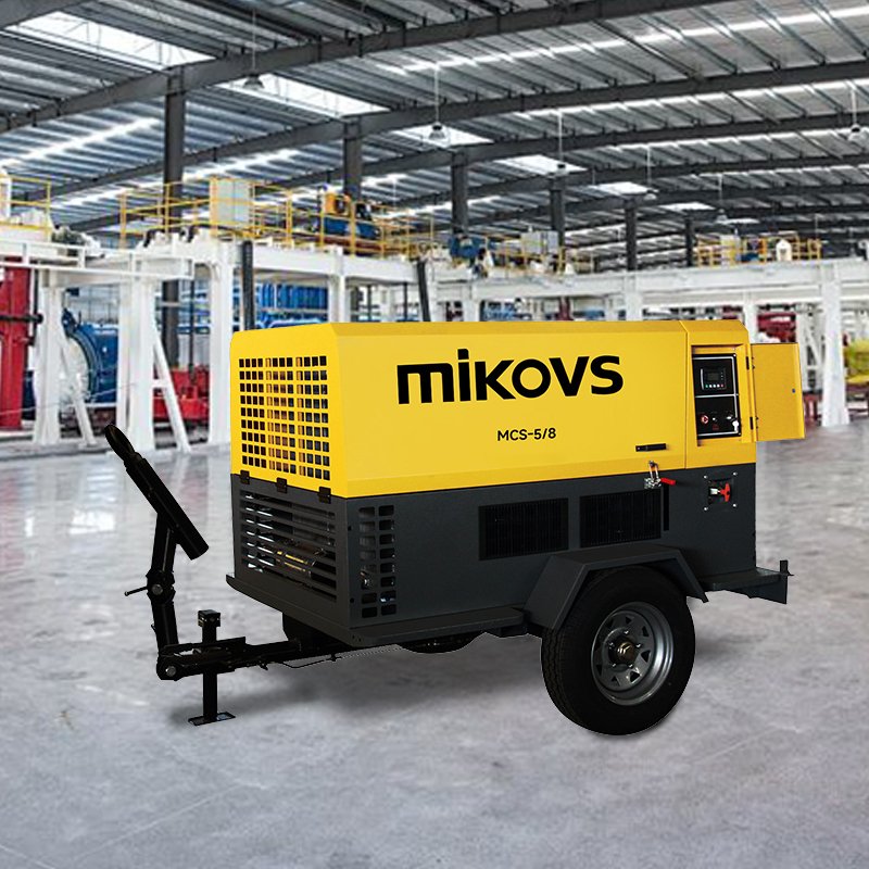 37kw 55kw 60kw Compressor Industrial 7Bar 8Bar 10Bar Portable Screw Air Compressor for Drilling Rig 185cfm Diesel Air Compressor