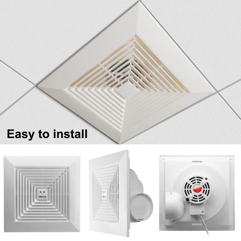 6/ 8/10/12 Inch Exhaust Fan for Wall Window Bathroom ABS Ventilation Fan Kitchen Ceiling Extractor Vent Fan Toilets Duct Blower