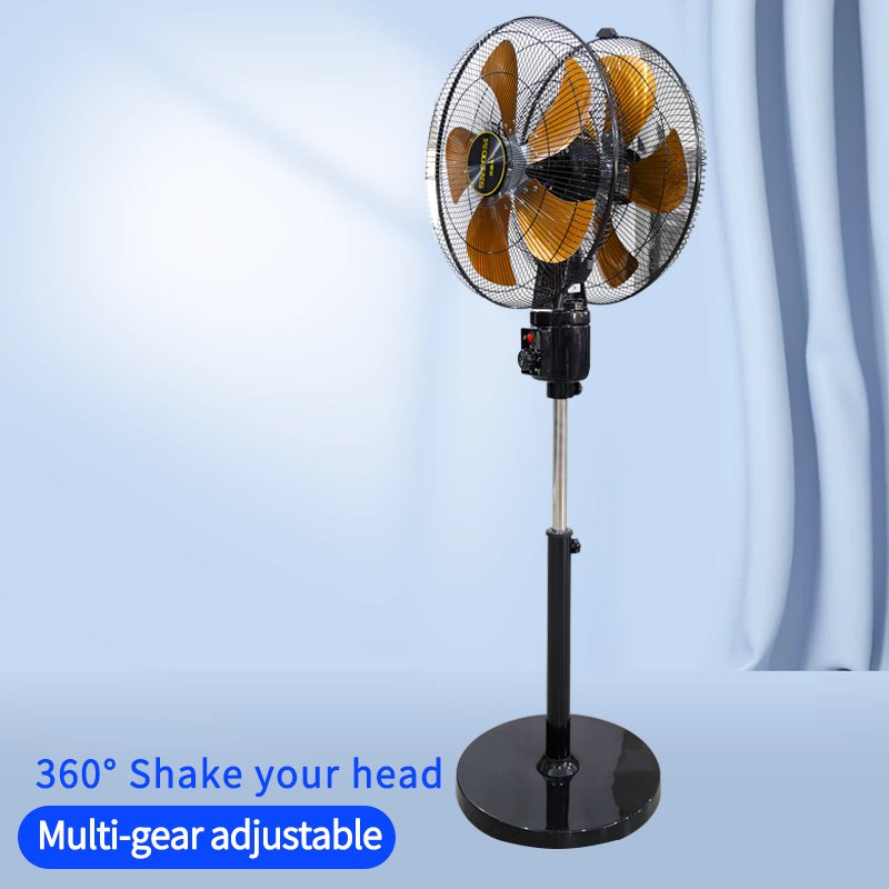 Industrial Dual Head 360 Degree Swing Electric Fan, Strong Wind Fan, Factory Warehouse, Factory Building Electric Fan