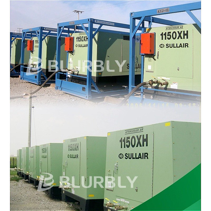 Sullair 1150XH diesel High air Pressure Double Stage Screw air Compressor for Natural Gas Filling Gold Mining Sandblasting