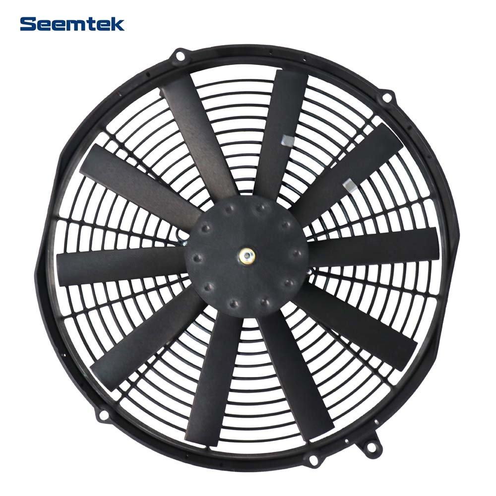 Electric Radiator Cooling Fan Assembly Kit Bus Truck Condenser Fan with 12V 160W