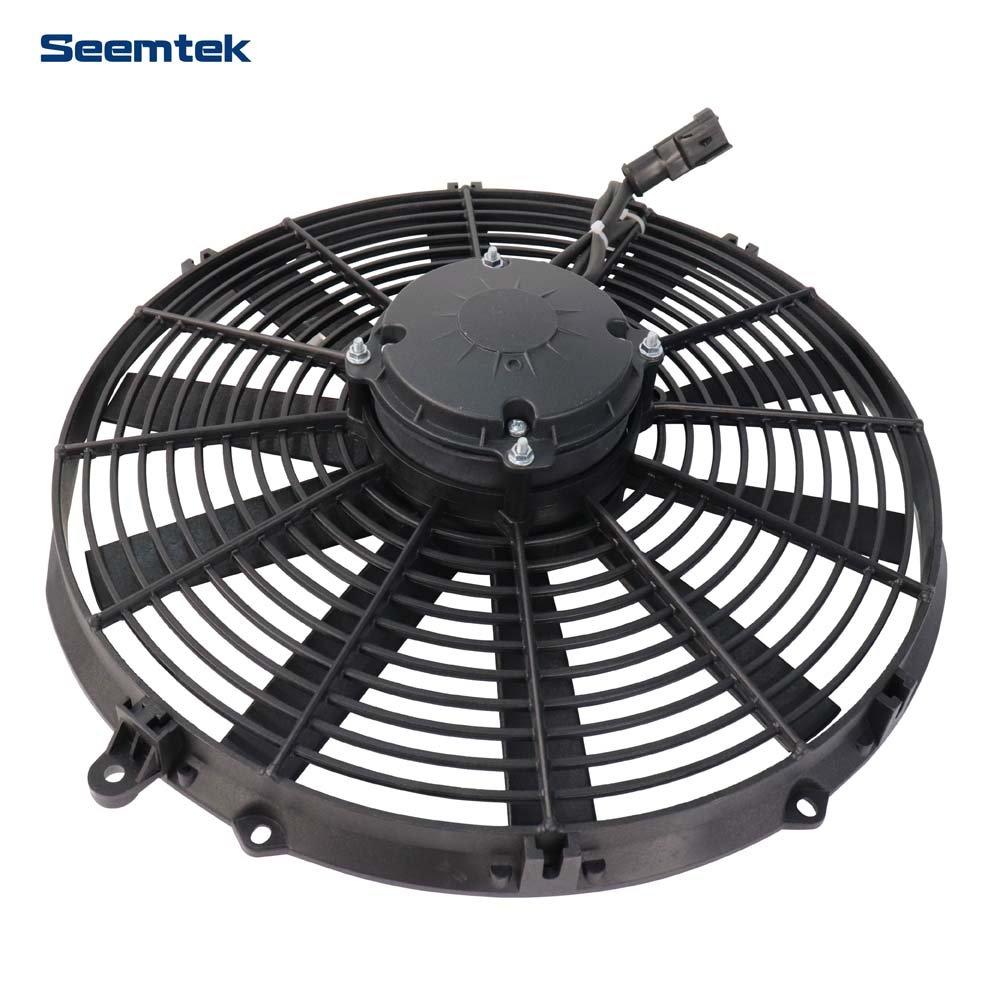Electric Radiator Cooling Fan Assembly Kit Bus Truck Condenser Fan with 12V 160W