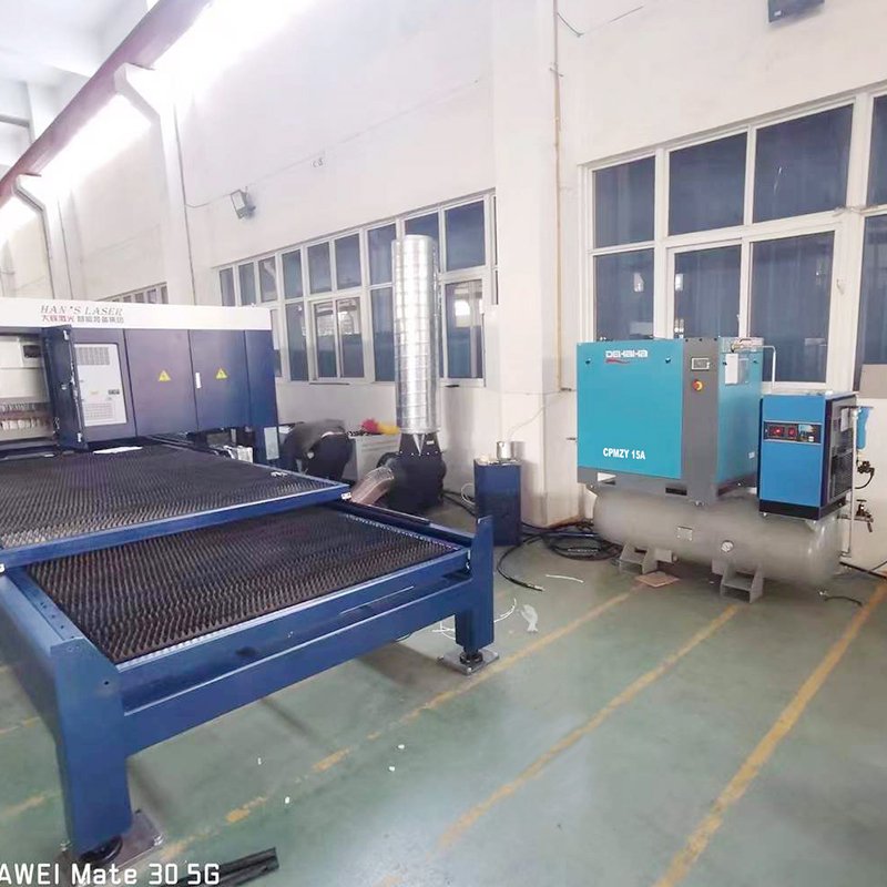 DEHAHA Screw air Compressor Laser Cutting All in One air tank Mounted Industrial Compressor with Dryer