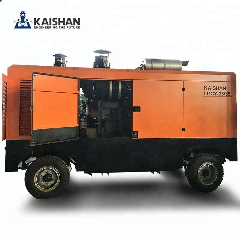 China Low Price Construction air Compressor Manufacturer Portable diesel Engine 20 bar Screw air Compressor