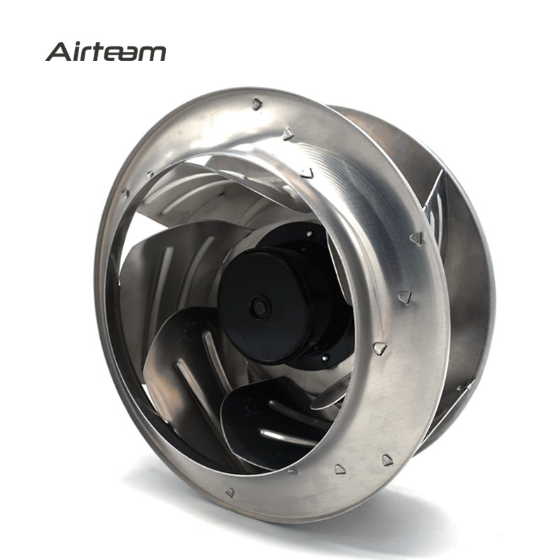 400mm EC Low Noise Aluminum Metal EC Motor Backward Centrifugal Fan Impeller for AHU air Purifier HVAC System
