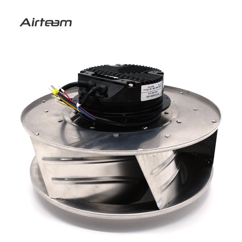400mm EC Low Noise Aluminum Metal EC Motor Backward Centrifugal Fan Impeller for AHU air Purifier HVAC System