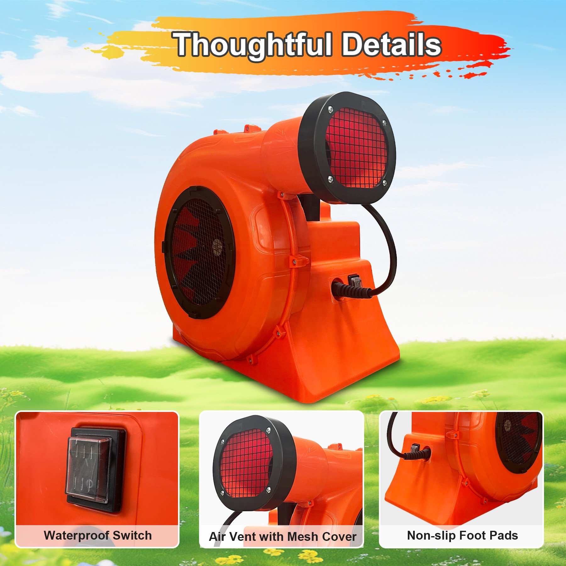 750W 1HP Inflatable air Blower for Inflate Product