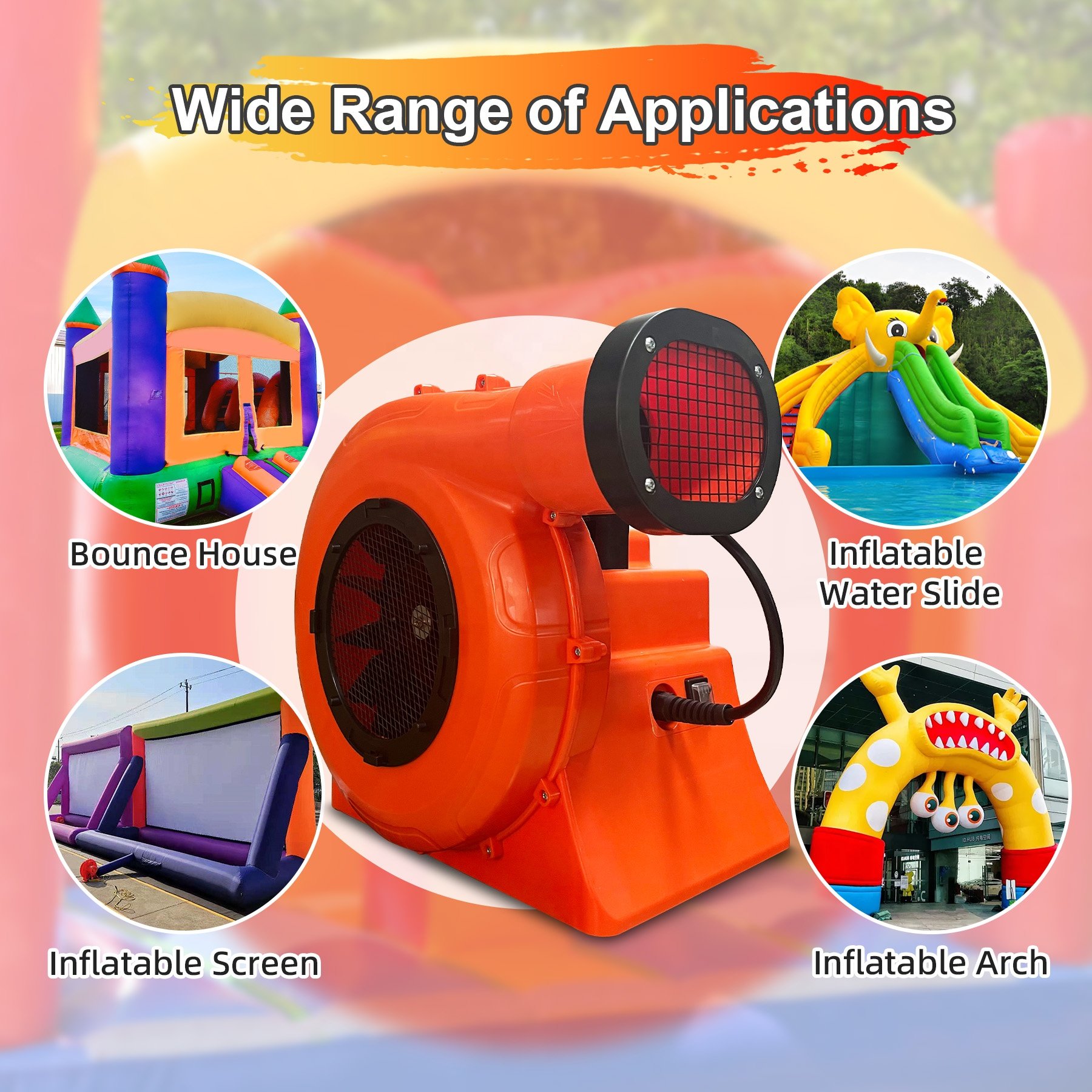 750W 1HP Inflatable air Blower for Inflate Product