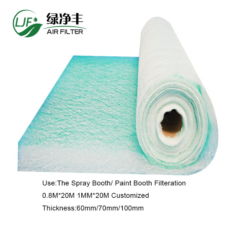 EU4/G4 Certified 250gsm Fiberglass Floor Filter - Flame Retardant Paint Stop Media for Automotive Spray Booth