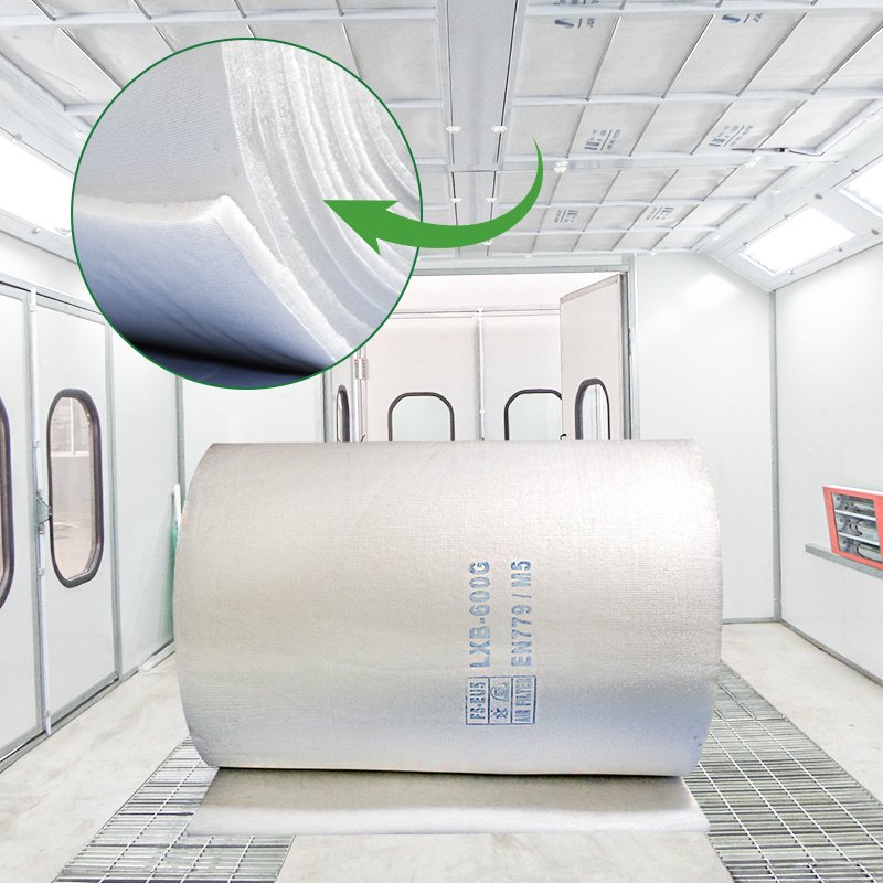 EU4/G4 Certified 250gsm Fiberglass Floor Filter - Flame Retardant Paint Stop Media for Automotive Spray Booth