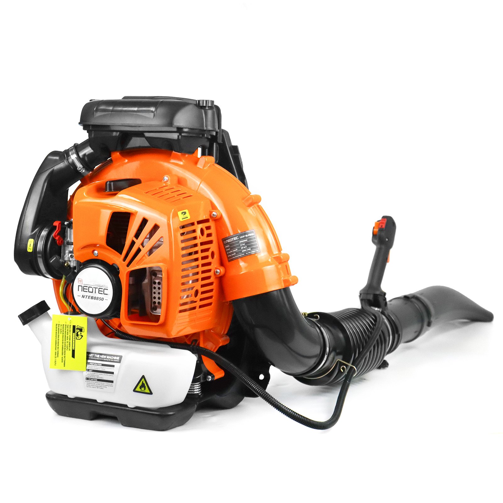 NEOTEC Dual Fan High Speed Air Blower Double Side Turbine Intake Portable Cordless Leaf Cleaner Dust Snow Garden 75.6cc Blower