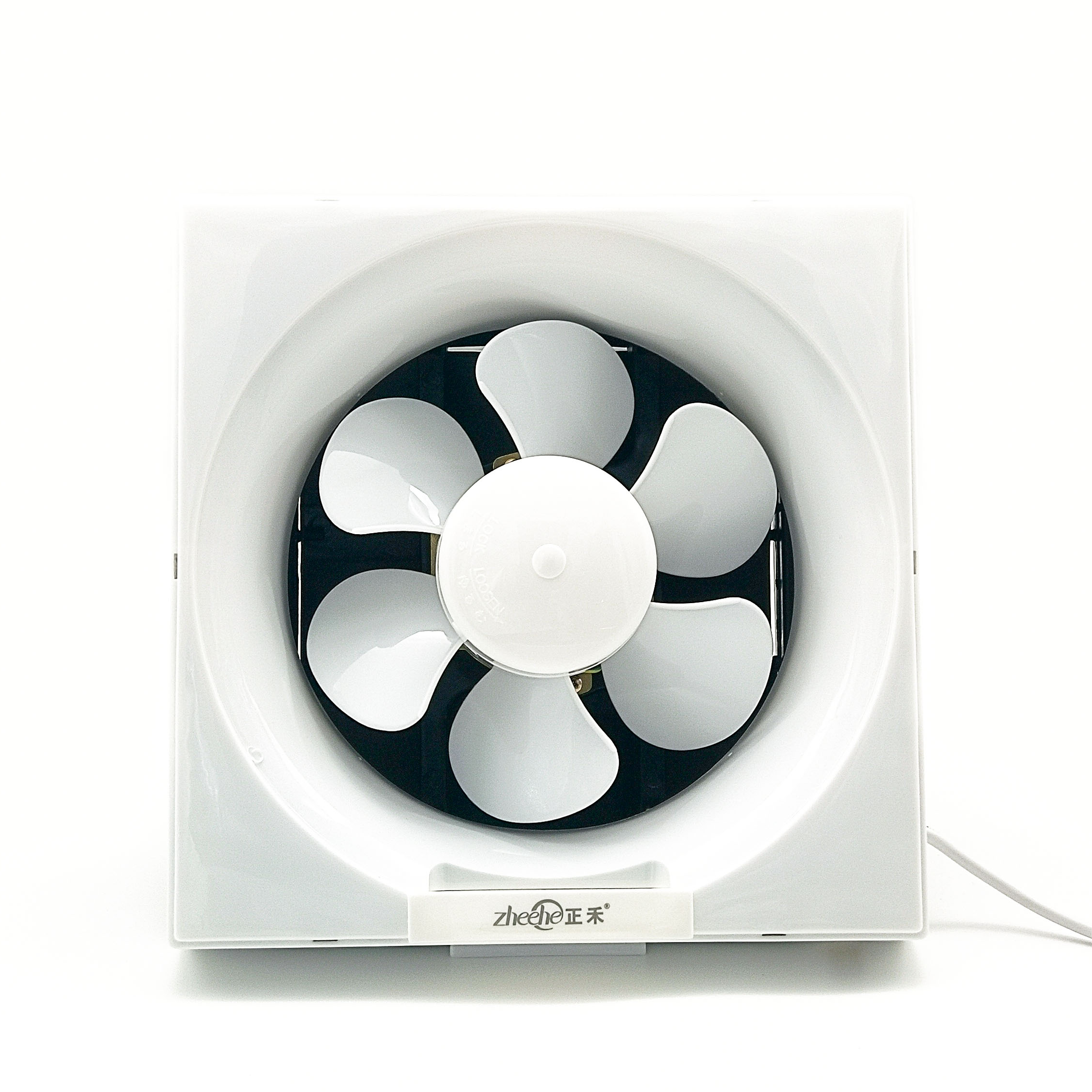 AC 220V 6-Inch Axial Flow Ventilating Fan with Low Noise PP Material Wall-Mounted for Kitchen Bathroom Exhaust or Home Use