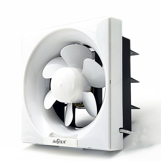 AC 220V 6-Inch Axial Flow Ventilating Fan with Low Noise PP Material Wall-Mounted for Kitchen Bathroom Exhaust or Home Use