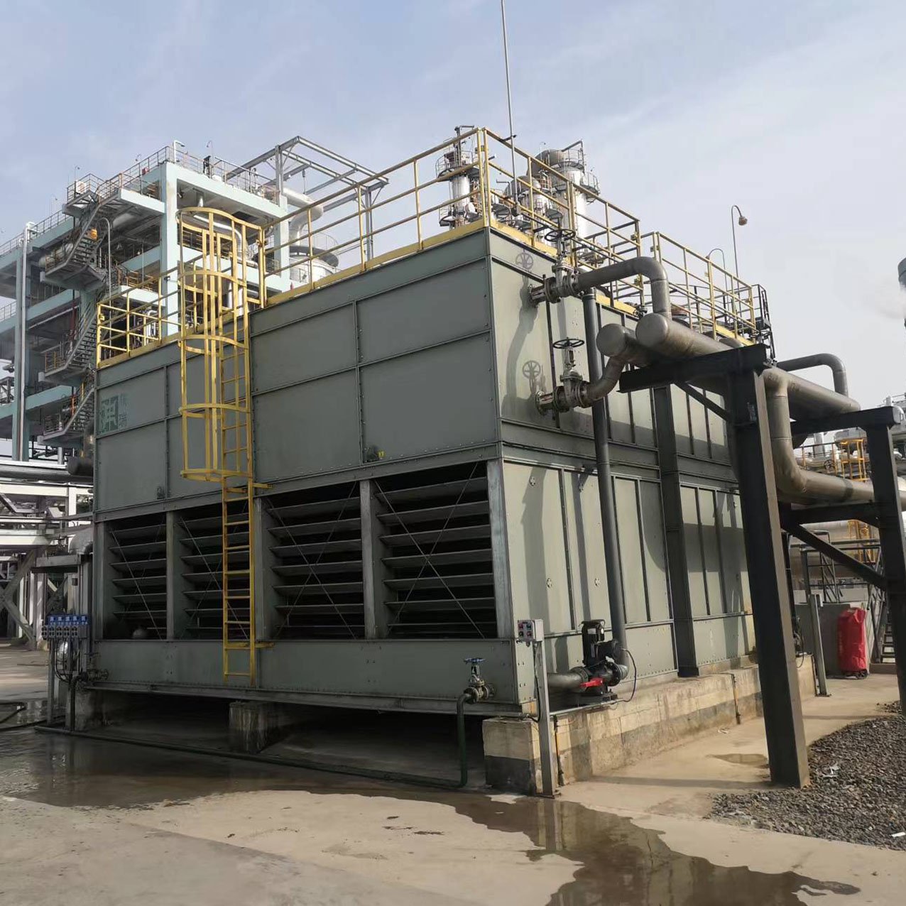 Heat Exchanger Integrated Condenser Evaporator, Industrial Circulating Water Cooling Evaporative Heat Exchanger Unit