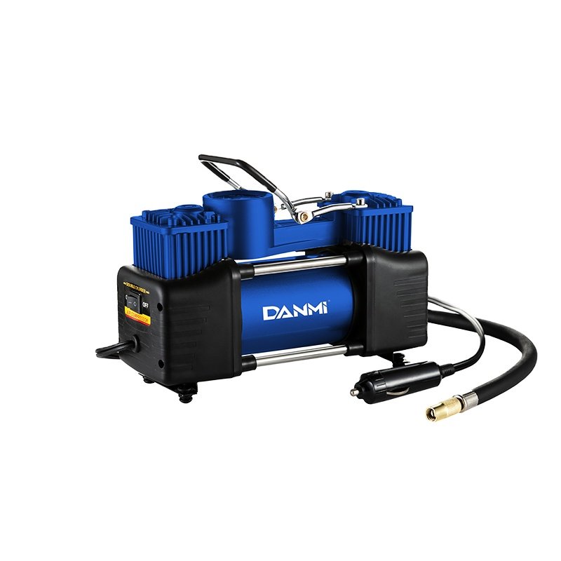 DANMI Portable air compressor for car with double cylinders Air pump for car DC12V