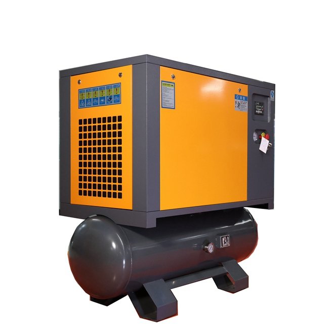 Factory Hot Sell Compressors 11kw 15hp 8bar PM Variable Fix Speed 4 in 1Compressor Screw air Compressor With Air Dryer