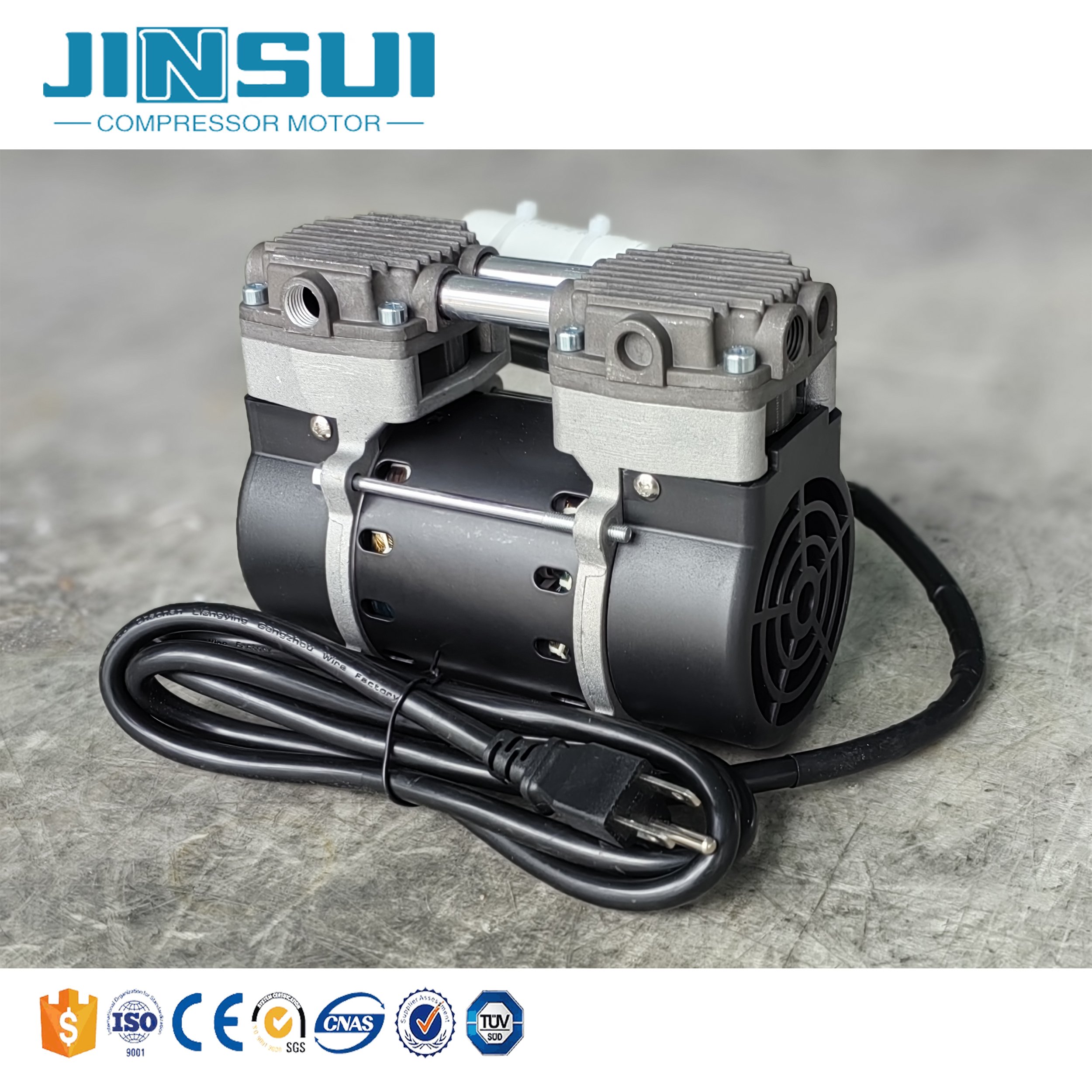 AC 220V Small Silent Portable Air Compressor 130W Oil Free Brushless Compressor