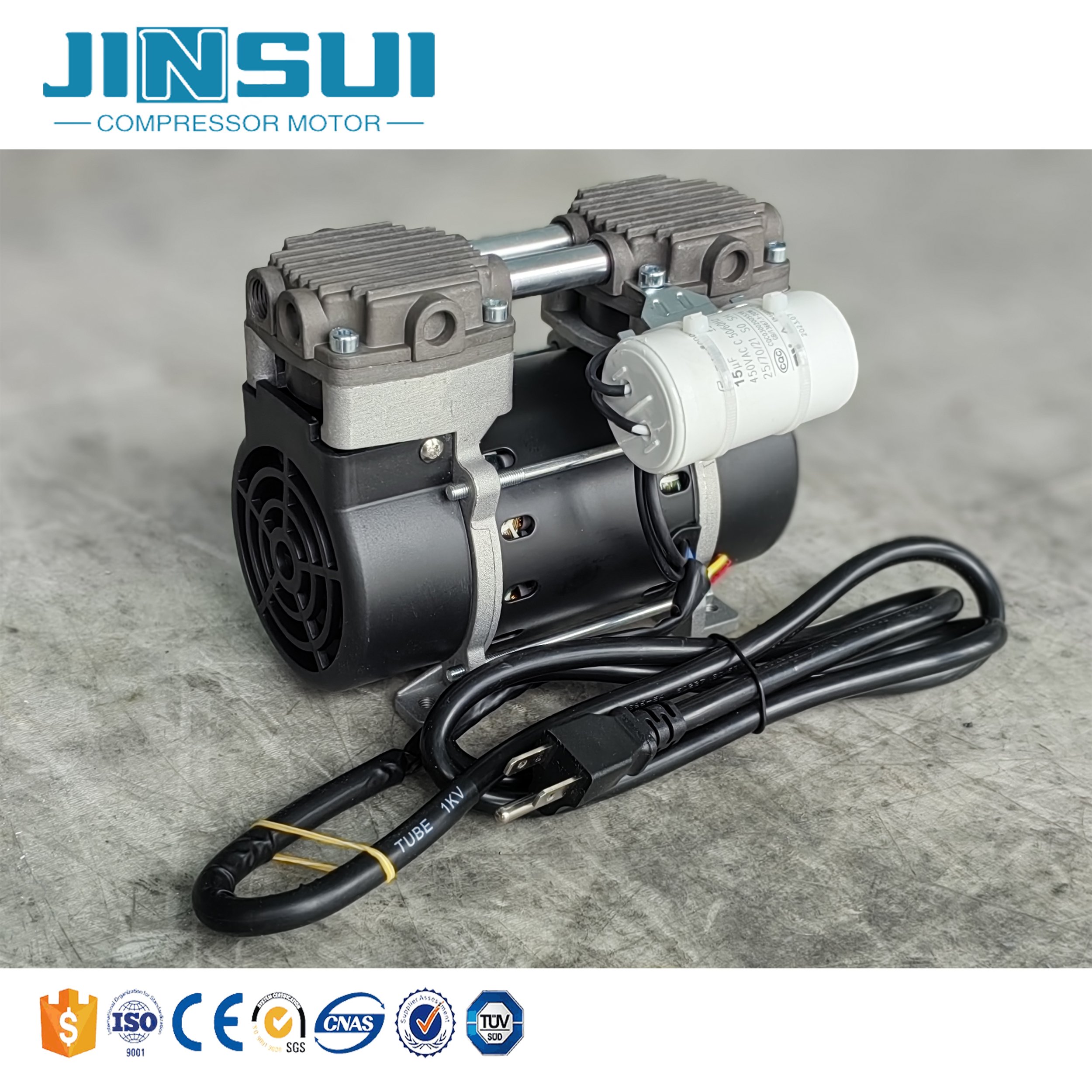 AC 220V Small Silent Portable Air Compressor 130W Oil Free Brushless Compressor