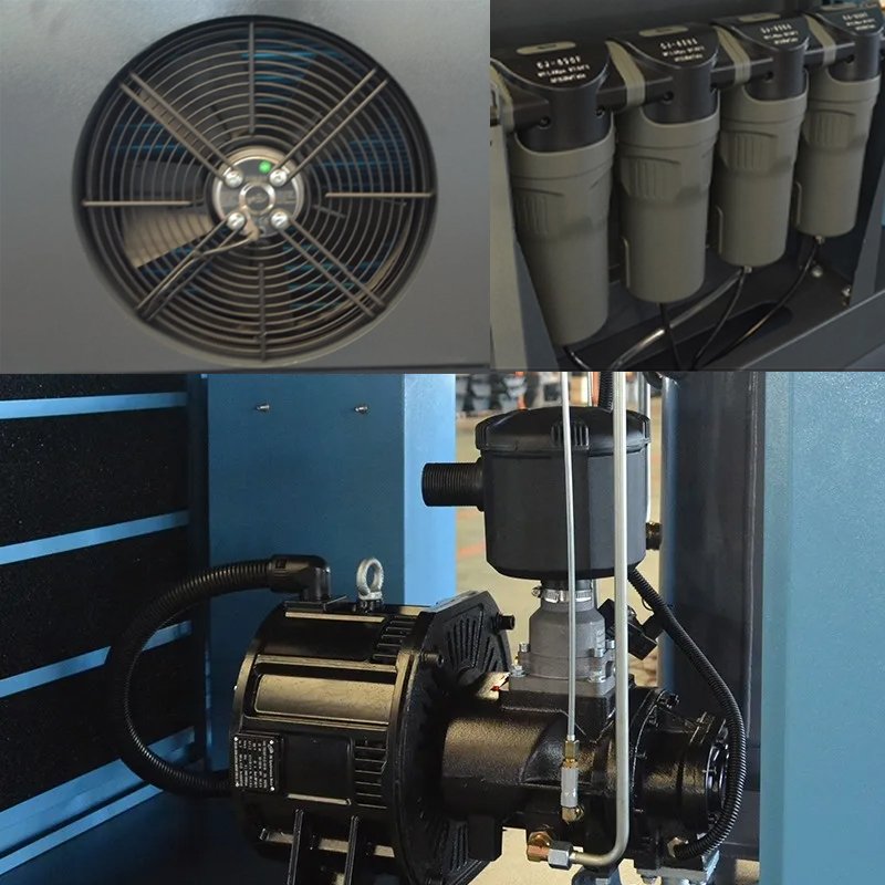 Screw Air Compressor for Laser Cutting With Air Dryer 10HP 7.5KW Industrial 4-in-1 Rotary All in One Rotary Air Compressor