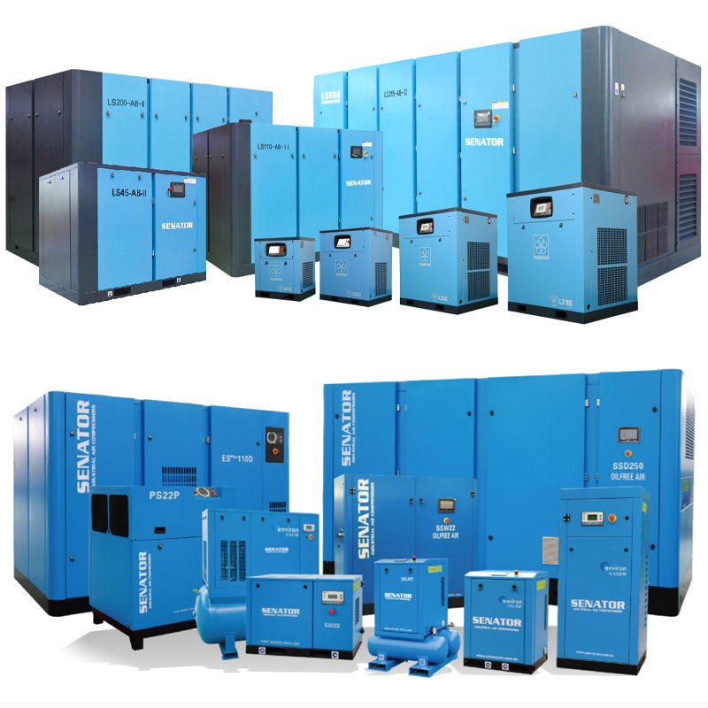 Screw Air Compressor for Laser Cutting With Air Dryer 10HP 7.5KW Industrial 4-in-1 Rotary All in One Rotary Air Compressor