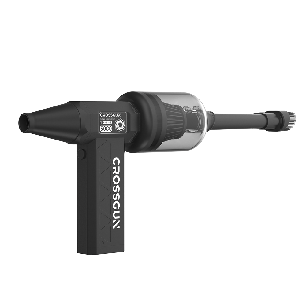 Crossgun Turbojet Air Gun Powerful 130000rpm Vertical Turbine Handheld 4 Gear All Aluminum Alloy Electric Mini Turbo Jet Fan