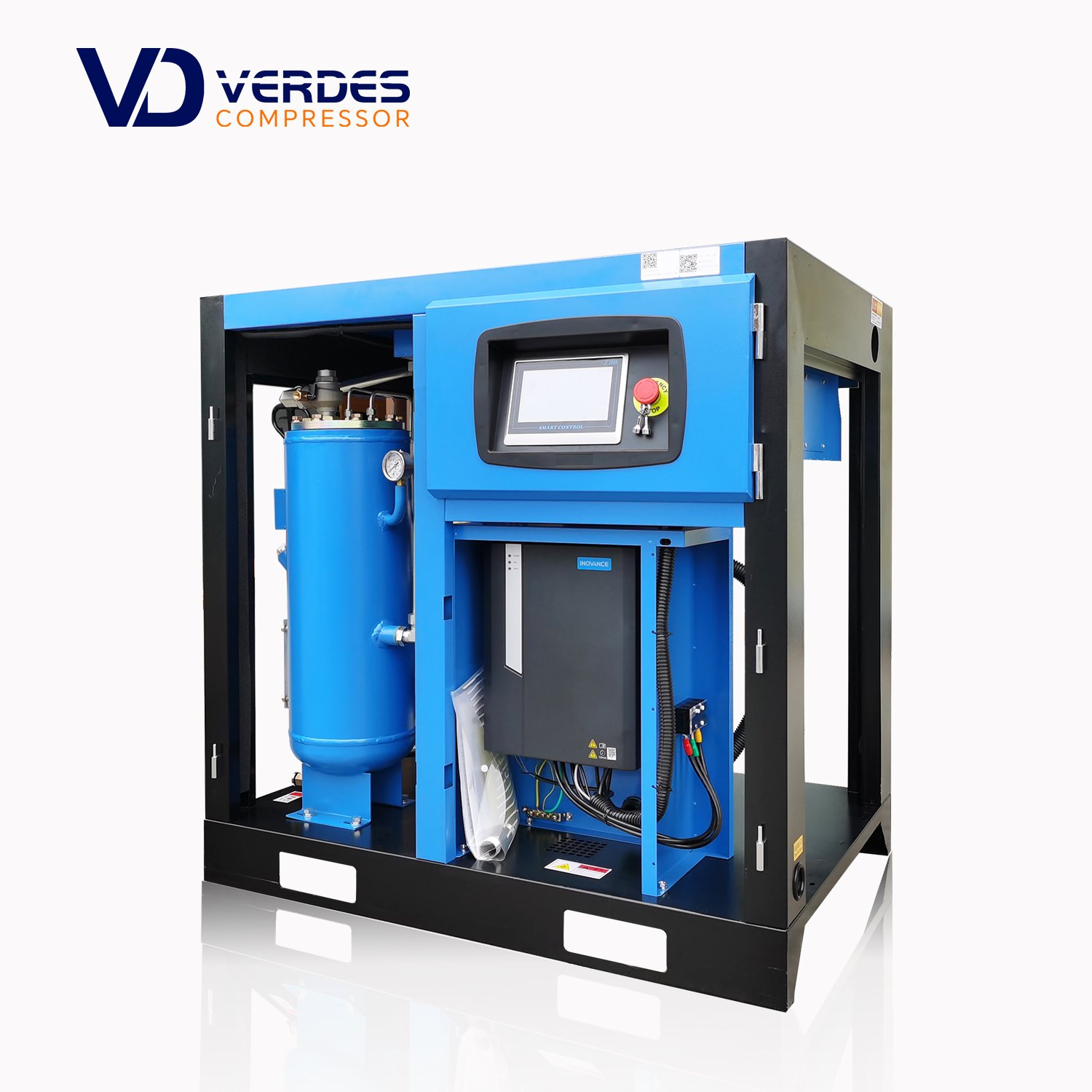 VERDES air Compressor 7.5kw 10hp Industrial Rotary Screw Compressor 8 bar 10 bar 12bar 18bar Electric Gas Compressor for Factory