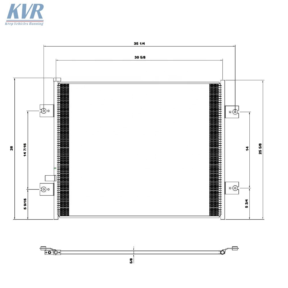 AIR CONDITIONER CONDENSER for KENWORTH W900 Oem :1E50799992