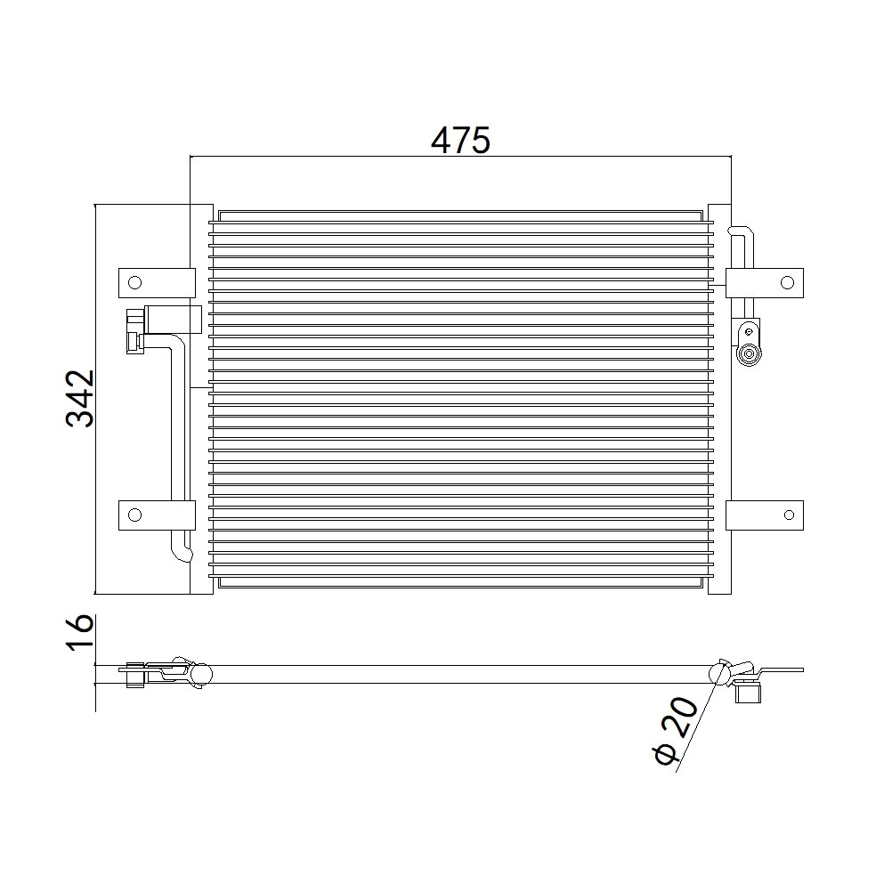 Aftermarket Car Auto Air Conditioning System Auto AC Condenser for FIAT PALTO OEM 46766594