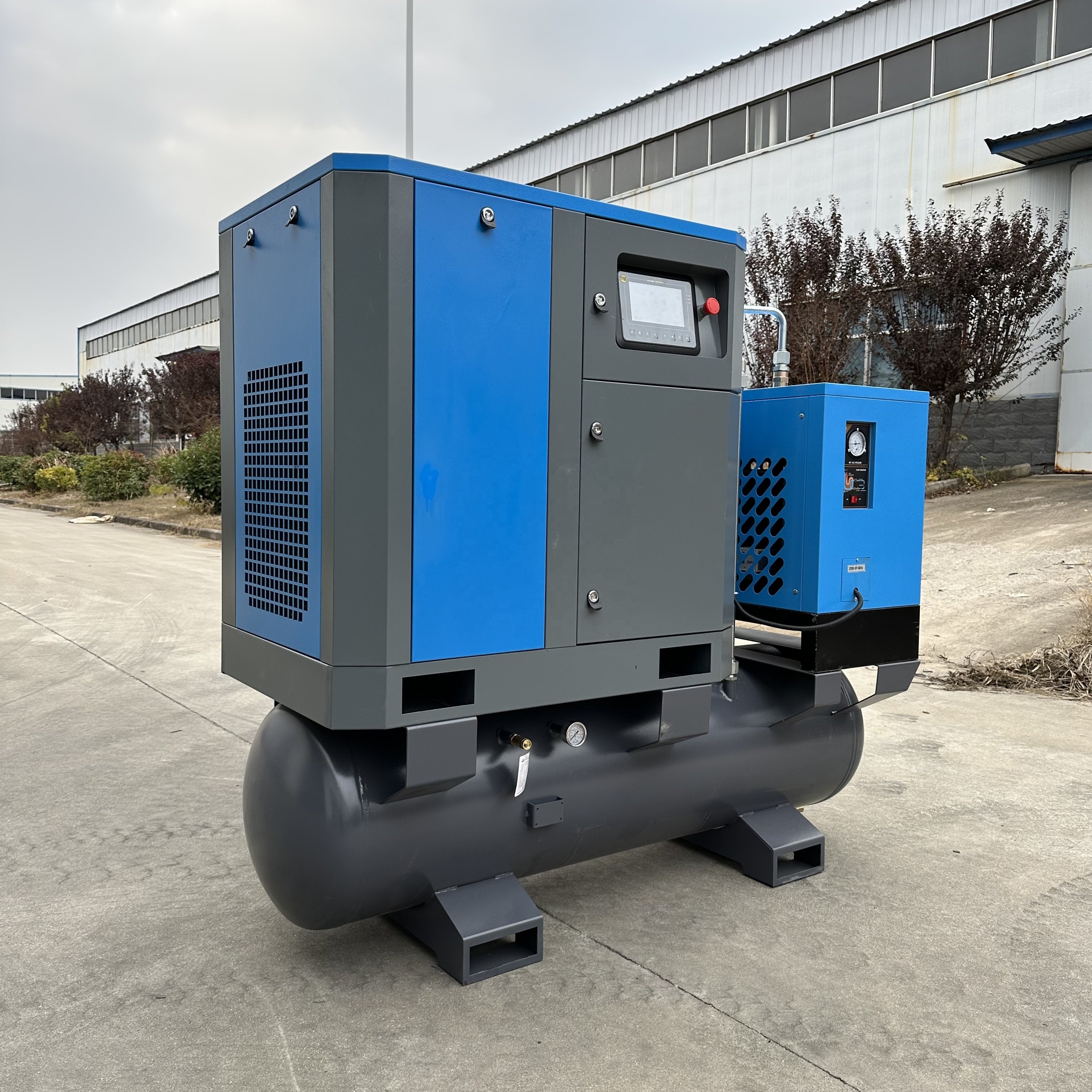 4-in-1 7.5kw Screw air Compressors for Laser Cutting with air Dryer air tank Precision Filter