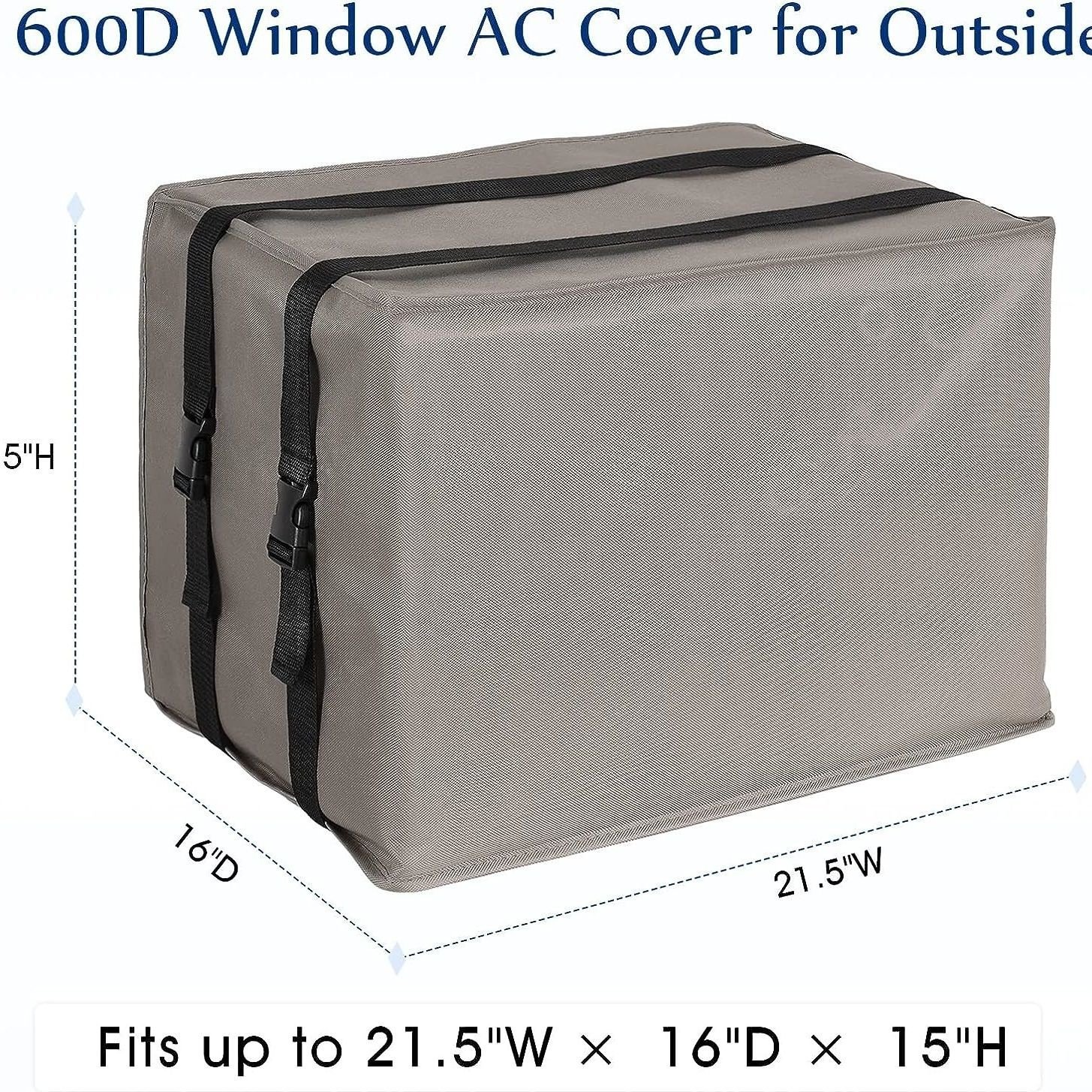 600D Oxford Fabric Outdoor AC Cover Durable Waterproof Dust-Proof Window AC Cover Air Conditioner Cover for Outside
