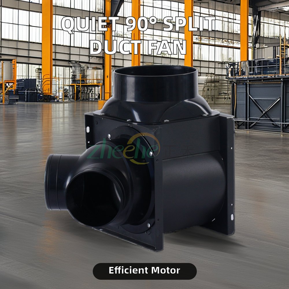 Manufacturer Direct 90 Degree Axial Split Duct Fan Stable Reliable Low Noise One Drag Two Fans Customizable Manufacturing Plant