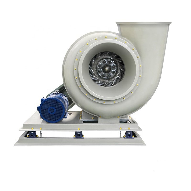 4-72 Round Anti-corrosive Fiberglass High Speed Waterproof Factory Chemistry Warehouse DC Turbine Blower Centrifugal Fan