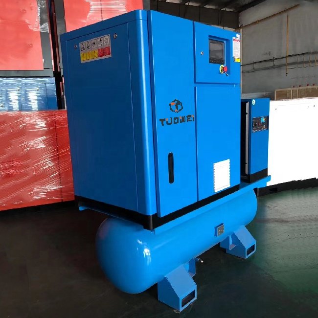 Tuowei 16 bar All in One PM VSD Screw air Compressor with air Dryer and air tank for Laser Cutting