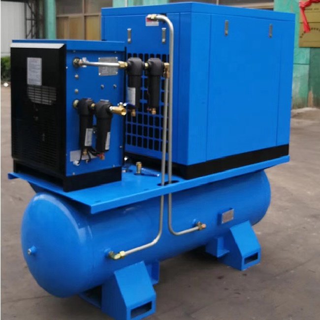 Tuowei 16 bar All in One PM VSD Screw air Compressor with air Dryer and air tank for Laser Cutting