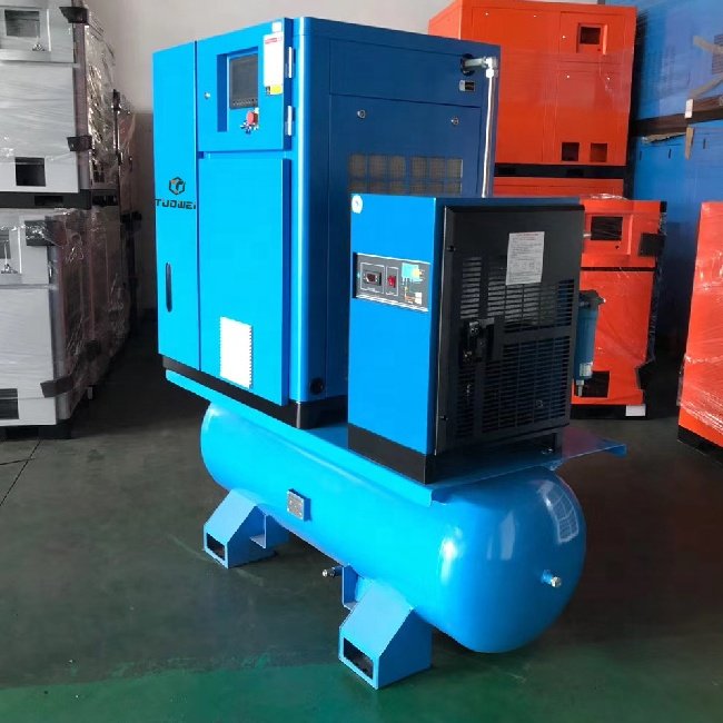 Tuowei 16 bar All in One PM VSD Screw air Compressor with air Dryer and air tank for Laser Cutting