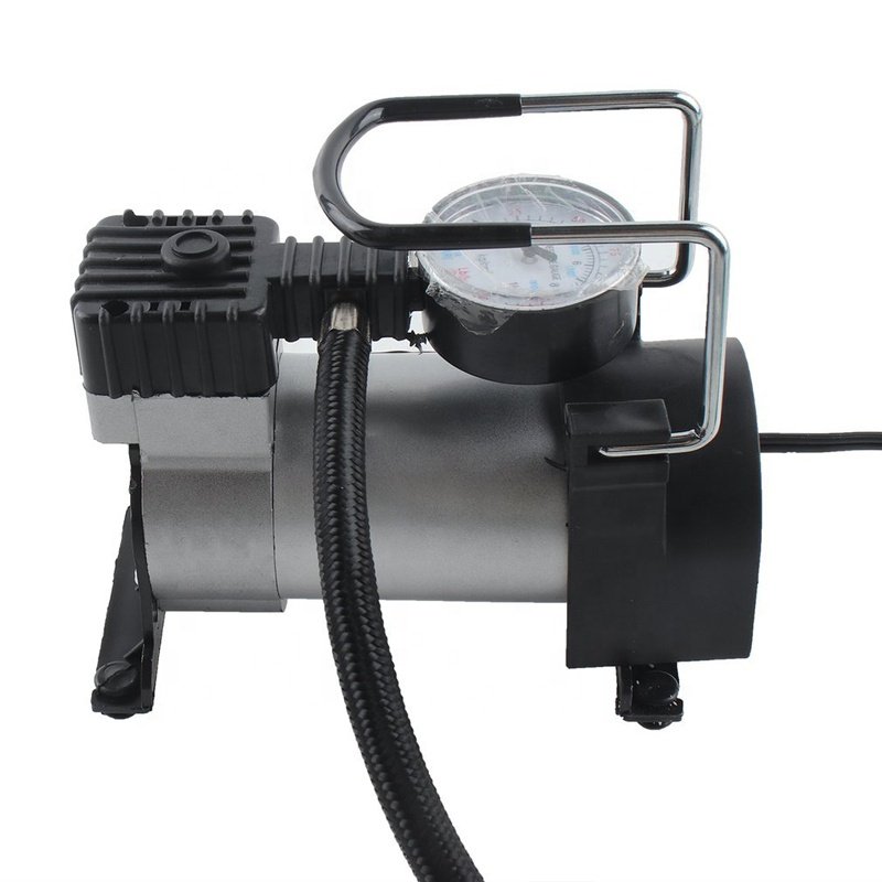 100 PSI Portable Super Flow DC 12V Mini Air Compressor Tyre Inflator Car Air Pump Vehicle Pump With Electric Pressure Gauge