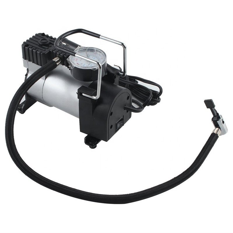 100 PSI Portable Super Flow DC 12V Mini Air Compressor Tyre Inflator Car Air Pump Vehicle Pump With Electric Pressure Gauge