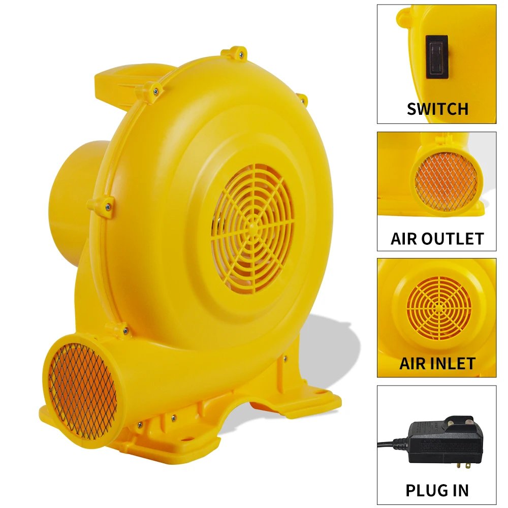 OEM Portable Inflatable Air Mover Blower Fan Electric 220V Low Noise Plastic Blades for Commercial Use with Inflatables and Toys
