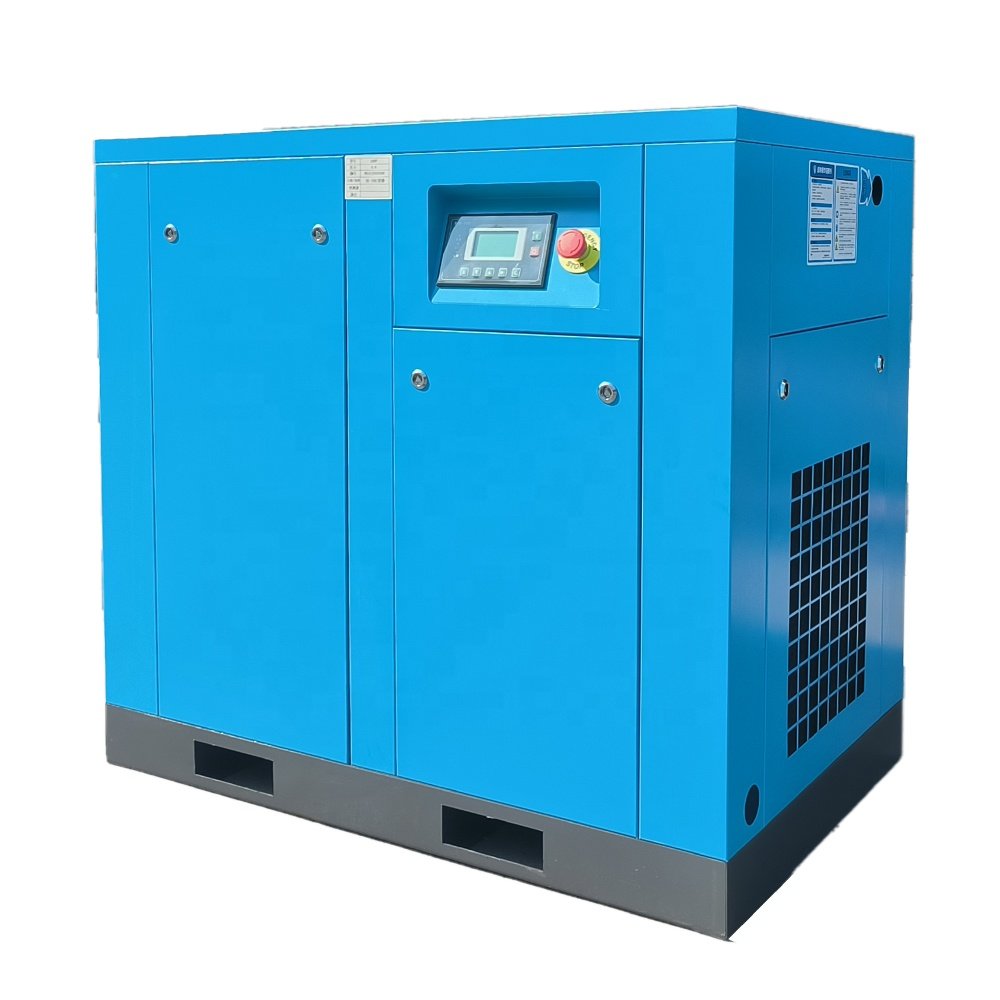 High Efficiency Energy Saving 10hp 15kw 22kw Industrial Screw Air Compressor Quality Motor Silent 8bar Gas Source