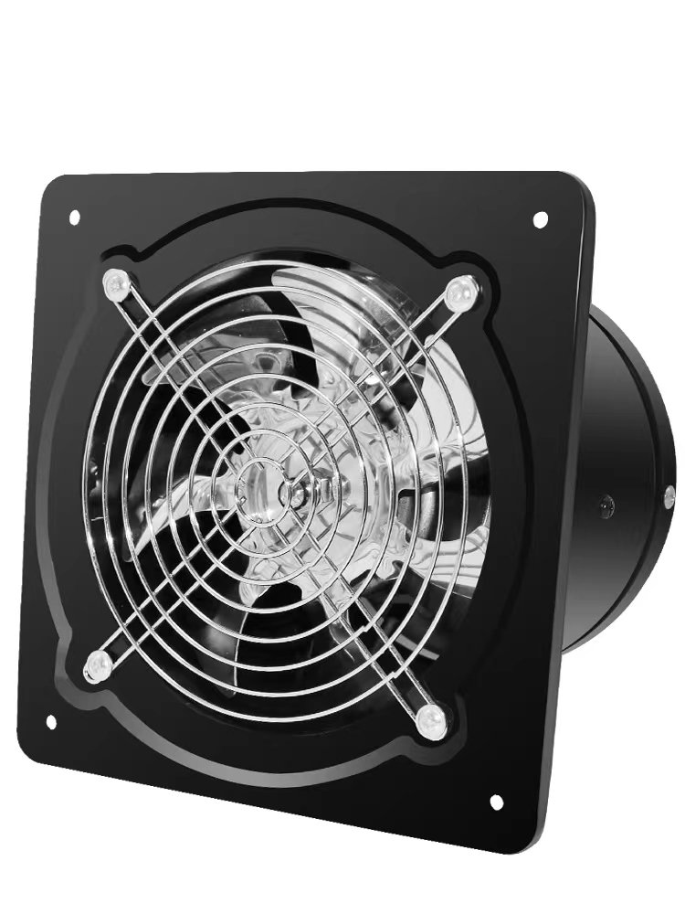 220V AC Smoke Extractor Blue Cast Iron Stainless Steel AC Wall Fan Metal Fan Axial Flow Ventilation Fans for Restaurant