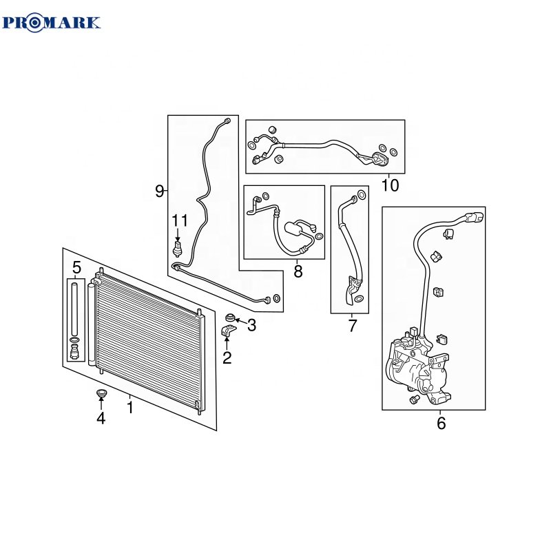 Air Conditioning 2014-2017 DAA-CR6 Sub Assembly 8011-0T3V-A01 Condenser