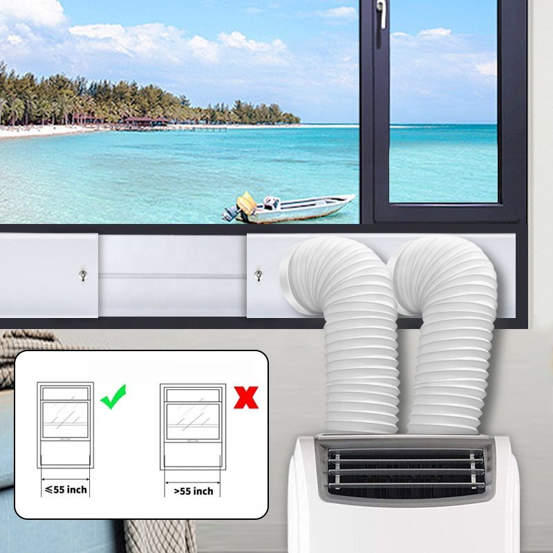 Indoor Ducting Sealing Panels Adapter for Air Conditioner Portable Air Conditioning Windows Unit Universal AC Window Vent Kit