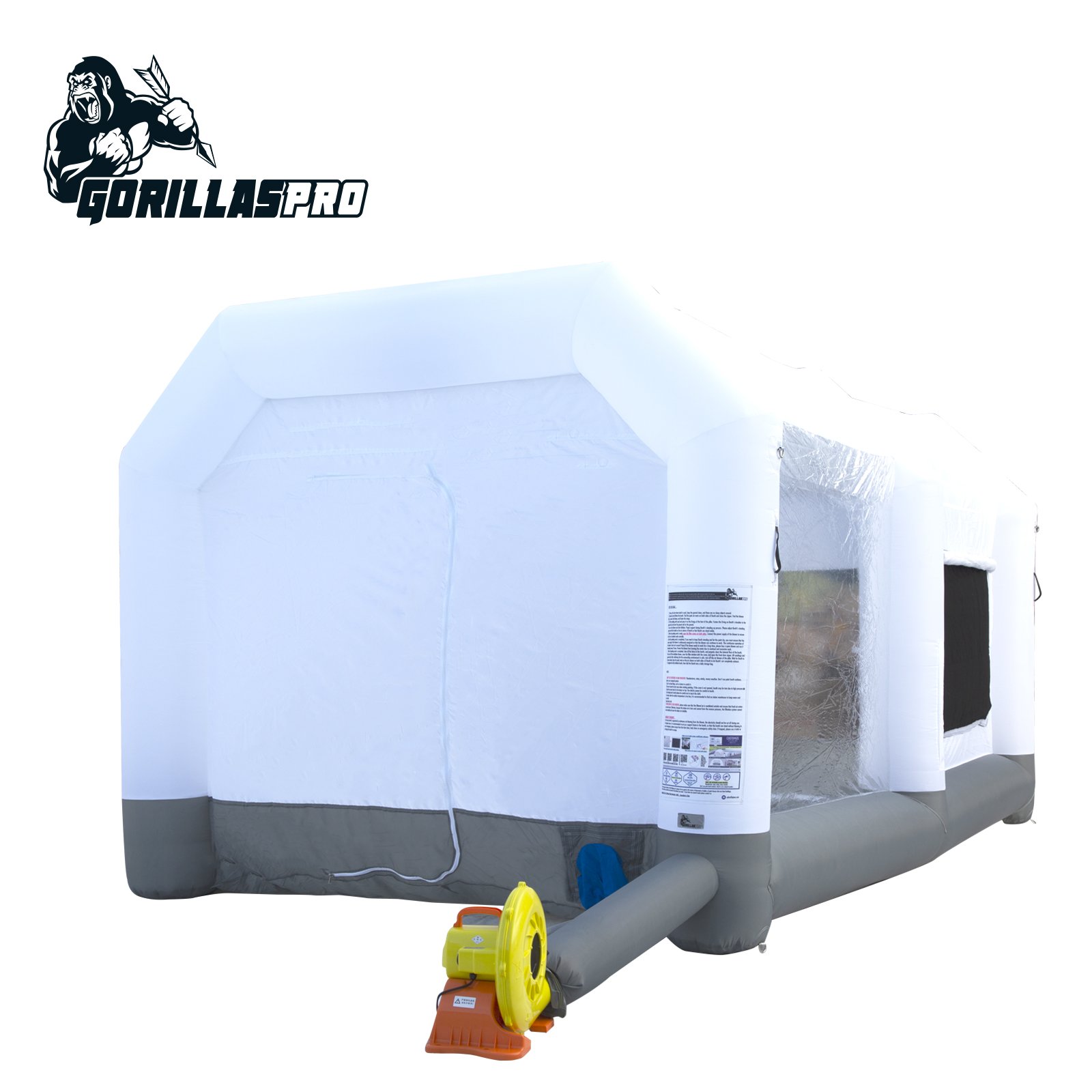 Gorillaspro 16.5x10x8Ft Car Spray Booth Portable Air Filter System Inflatable Spray Painting Room Durable Spray Paint Booth