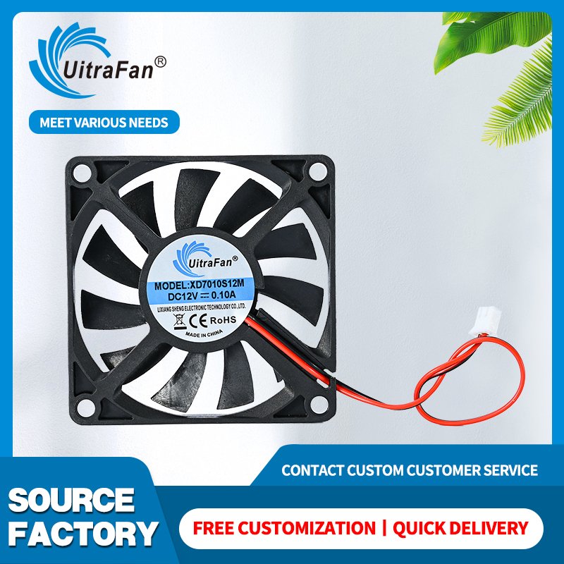 Customized 70mm 7010 Dehumidifier Mini Fan Brushless 24v 12v Dc Axial Cooling Fan