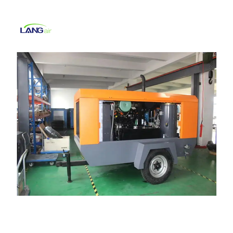 Langair Heavy Duty Powered High Pressure High Efficiency 1200 Cfm M3/min Diesel Portable Air Compressor