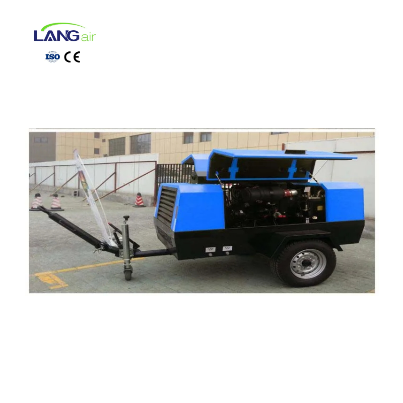 Langair Heavy Duty Powered High Pressure High Efficiency 1200 Cfm M3/min Diesel Portable Air Compressor