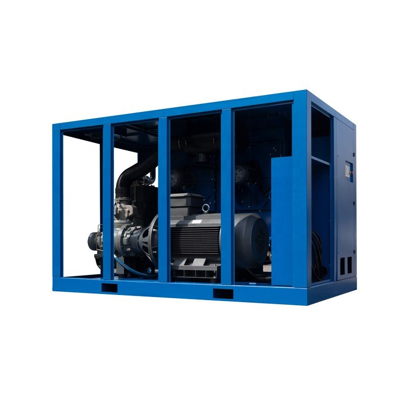 Heavy-Duty 350HP CE UL Rotary Screw Air Compressor 250KW Real-Time Data Monitoring with Touchscreen Interface and Auto-Drain